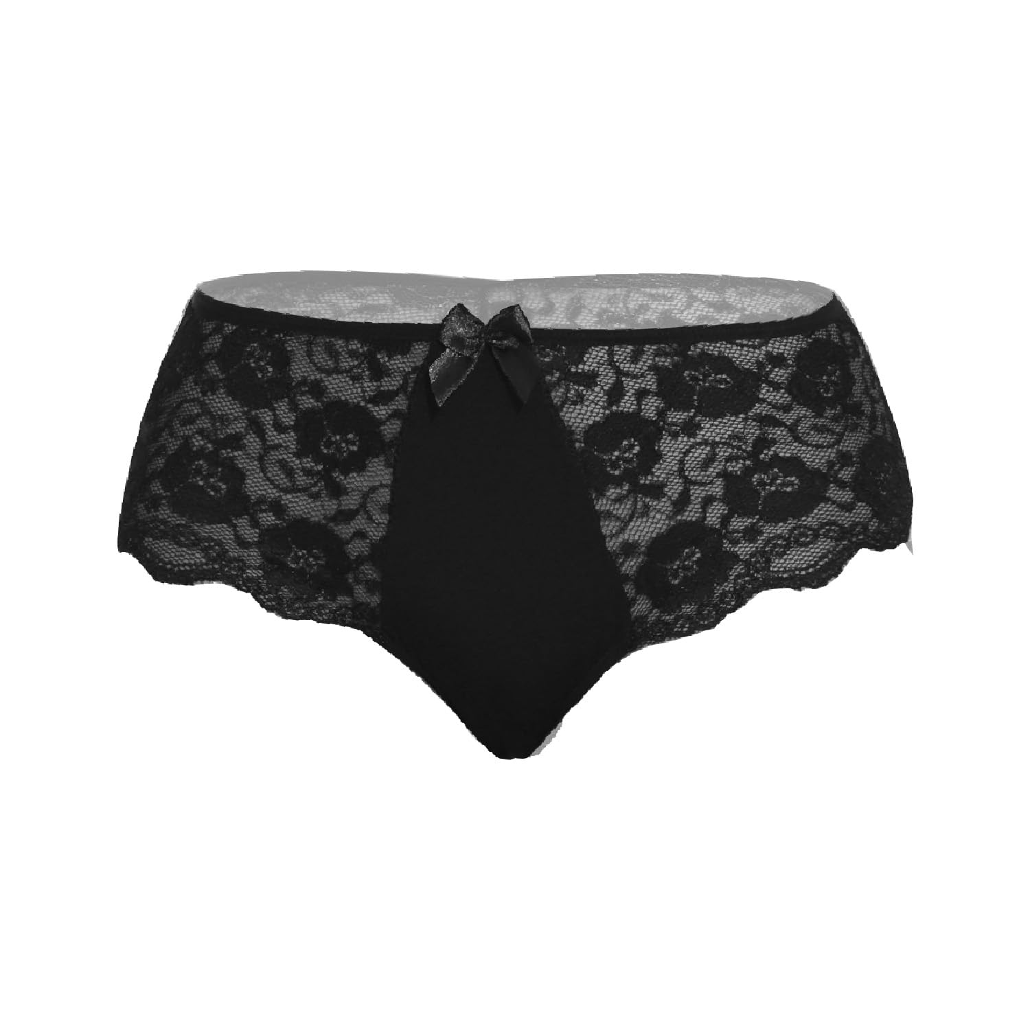 xenza Women Underwear Ladies Bikini Lace and Net Brief Panties Mid Waist Soft Hipster Panty Stretch Full Girls Briefs Panties (TE-5093)-picture-1