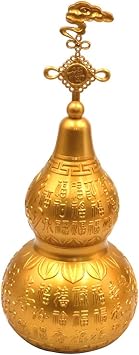 Feng Shui Gourd Ornament Brass Good Luck Wu Lou Hu Lu Gourd Feng Shui Luck and Treasure for Housewarming Gifts Home Decoration