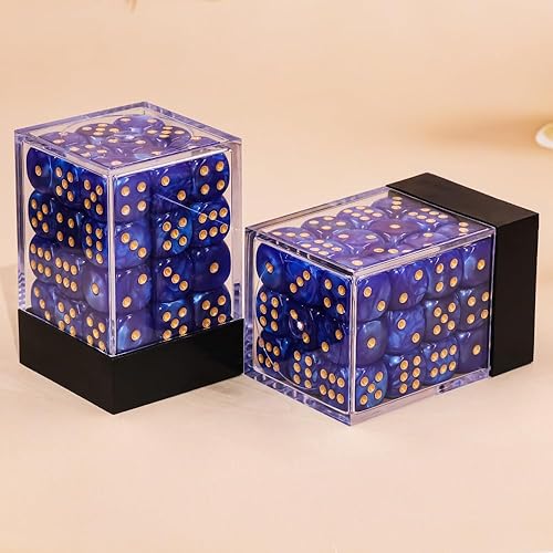 Miniatura 2 de Juego de 36 dados mini de 0.472 in, 6 caras, juego de dados con patrón de perlas, 6 dados estándar para Yahtzee, Bunco o enseñanza de matemáticas