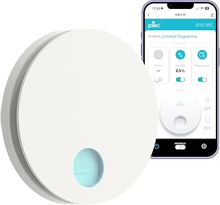 plikc Ario W - WIFI Wandventilator mit Axialabsaugung mit Feuchtigkeitssensor und Timer - 100% Made in Italy (Durchmesser 150 cm, Weiß)