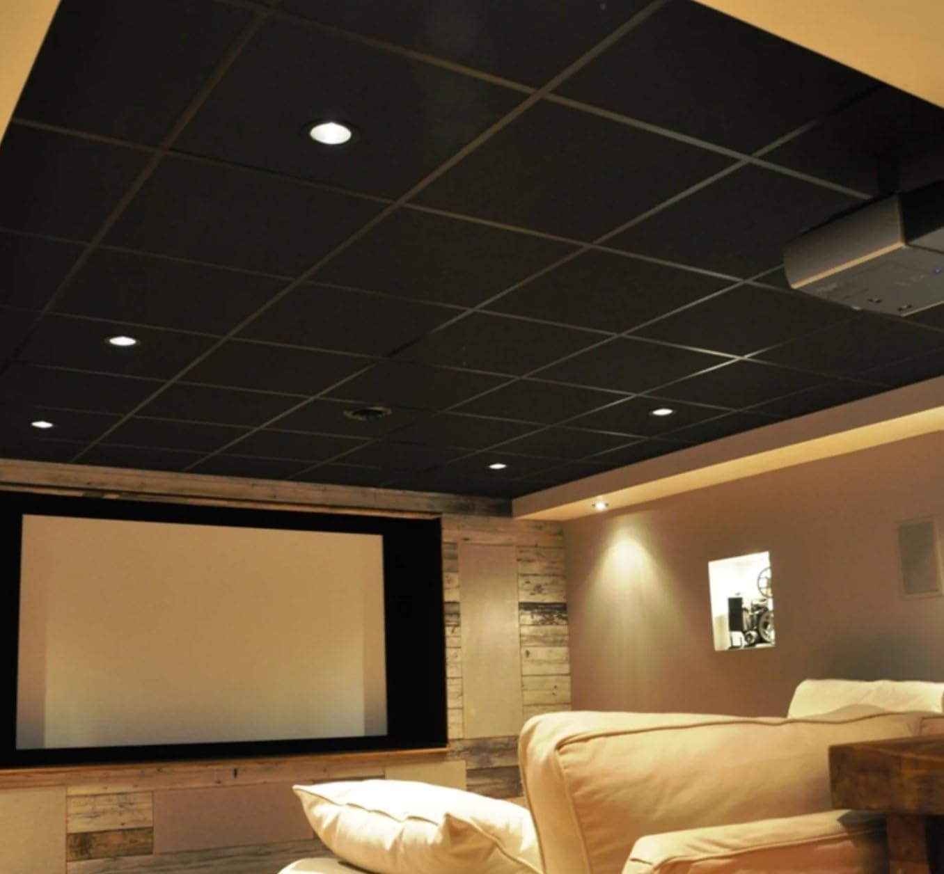 Sound Absorbing Acoustical Drop Ceiling Tiles, Black, Click for Options