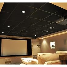 Soundsulate Sound Absorbing Acoustical Drop Ceiling Tiles, Black, Click for Options