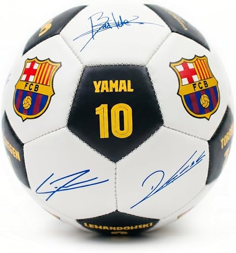 Maccabi Art Officially Licensed FC Barcelona Soccer Ball Size 5 – Barca Training Football, Durable Panels, Team Crest Logo, Indoor/Outdoor