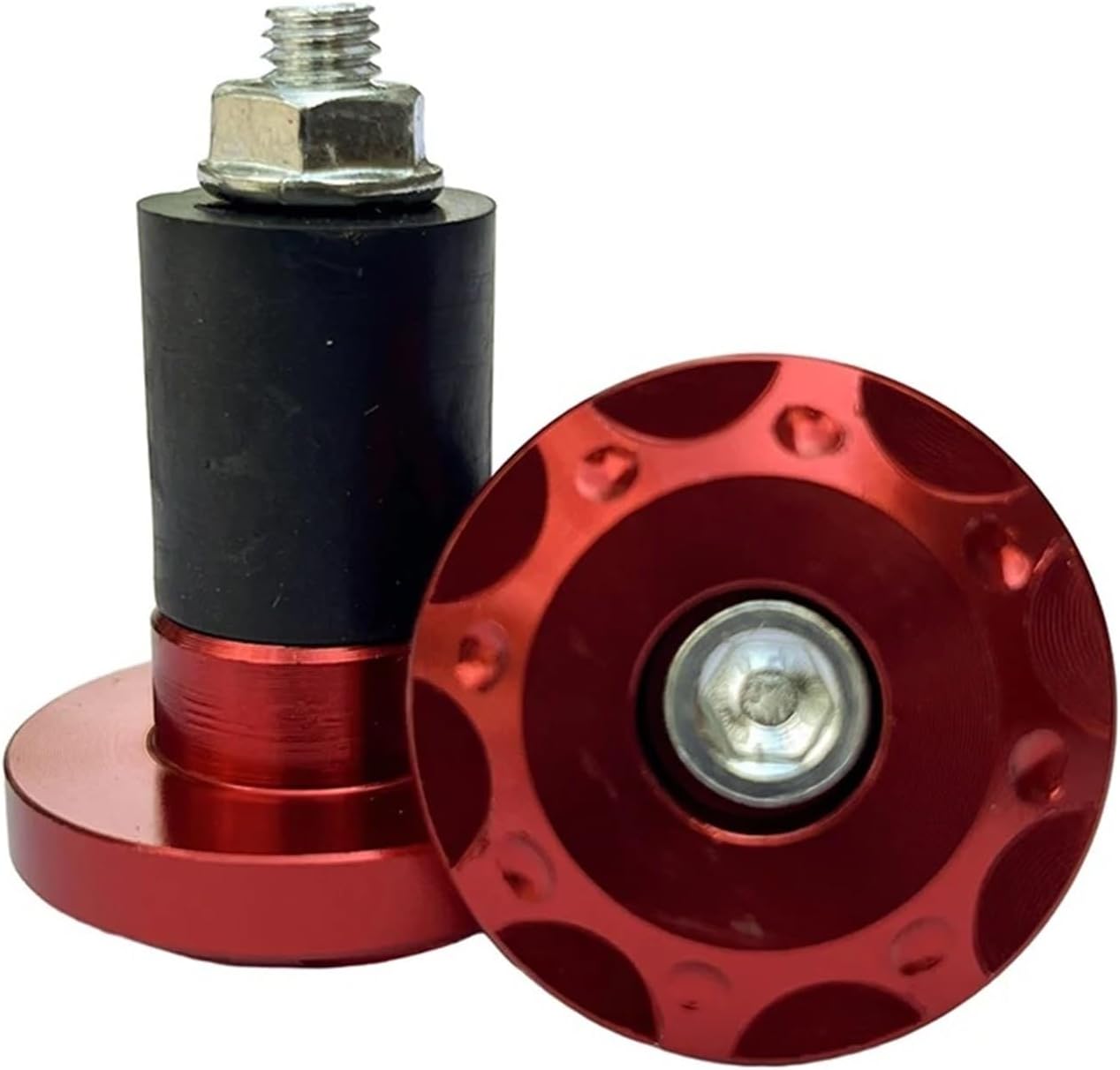 Moto Handlebar End Plug CNC Metal Bar Ends Grips for 16-18mm Motorcycle Handlebar Counterweight Plug Slider Accessories.