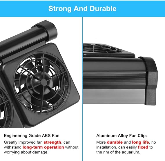 DaToo Aquarium Chiller Fish Tank Fan Aquarium Cooling Fan,