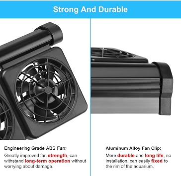 DaToo Aquarium Chiller Fish Tank Fan Aquarium Cooling Fan,