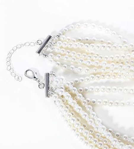 Miniatura 8 de Joyería de moda imitación perla y negro bowknot celebridad nupcial chocker collar