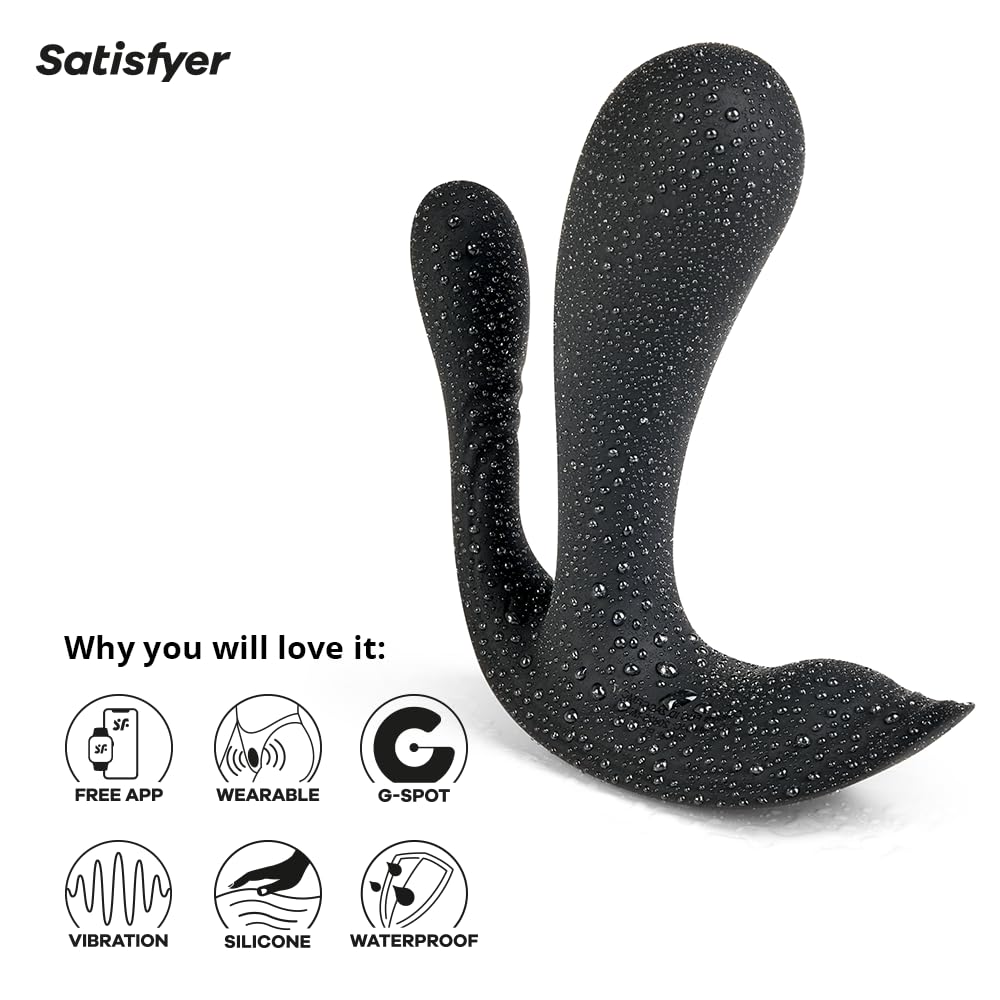 Satisfyer Top Secret+ App Connect | Vibratore portatile Bluetooth | 2 Motori | Stimolazione G-Spot e Anale | Vibratori per Coppie e Donne | Sex Toy silenzioso e potente | Sex Toys in Nero