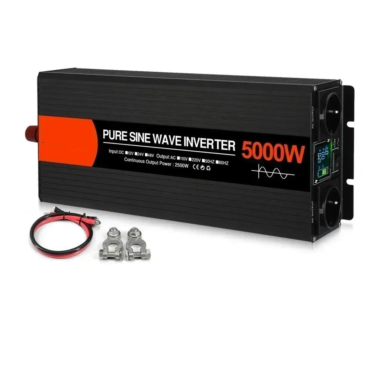 Inversor Inversor Onda Sinusoidal Pura (CC 12V/17V/24V/48V A CA 220V Potencia Máxima 6000W 5000W 4000W) Inversor Solar Banco Energía Estación Conversión(48V,5000W)
