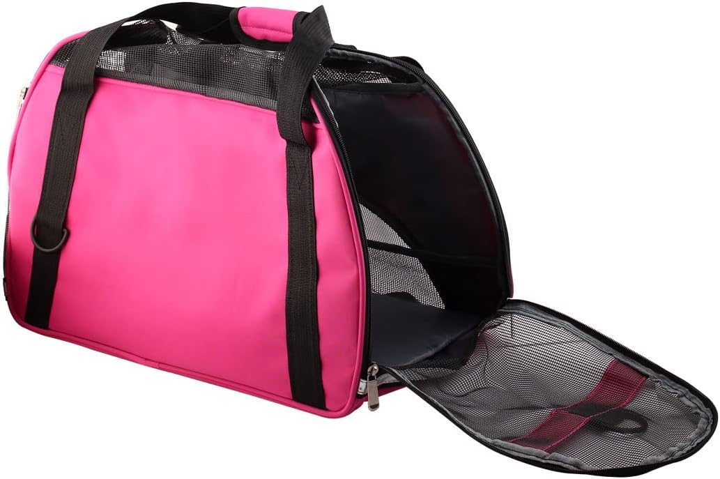 Nylon Pet Dog Foldable Breathable Carrier Travel Tote Trolley Luggage Bag Case Cage S Fuchsia (id: 178 049 9ea ddf e1e