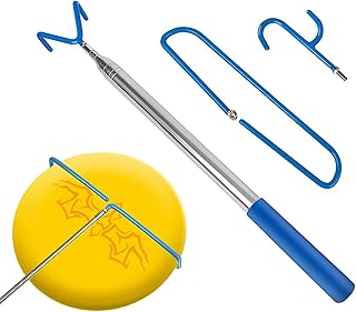 imgokaha Disc Golf Retriever Pole Telescopic Disc Golf Tool with 3 Hooks Golf Discs Retriever for Water Disc Golf Accessories for Outdoor Disc Sports Starters 16FT
