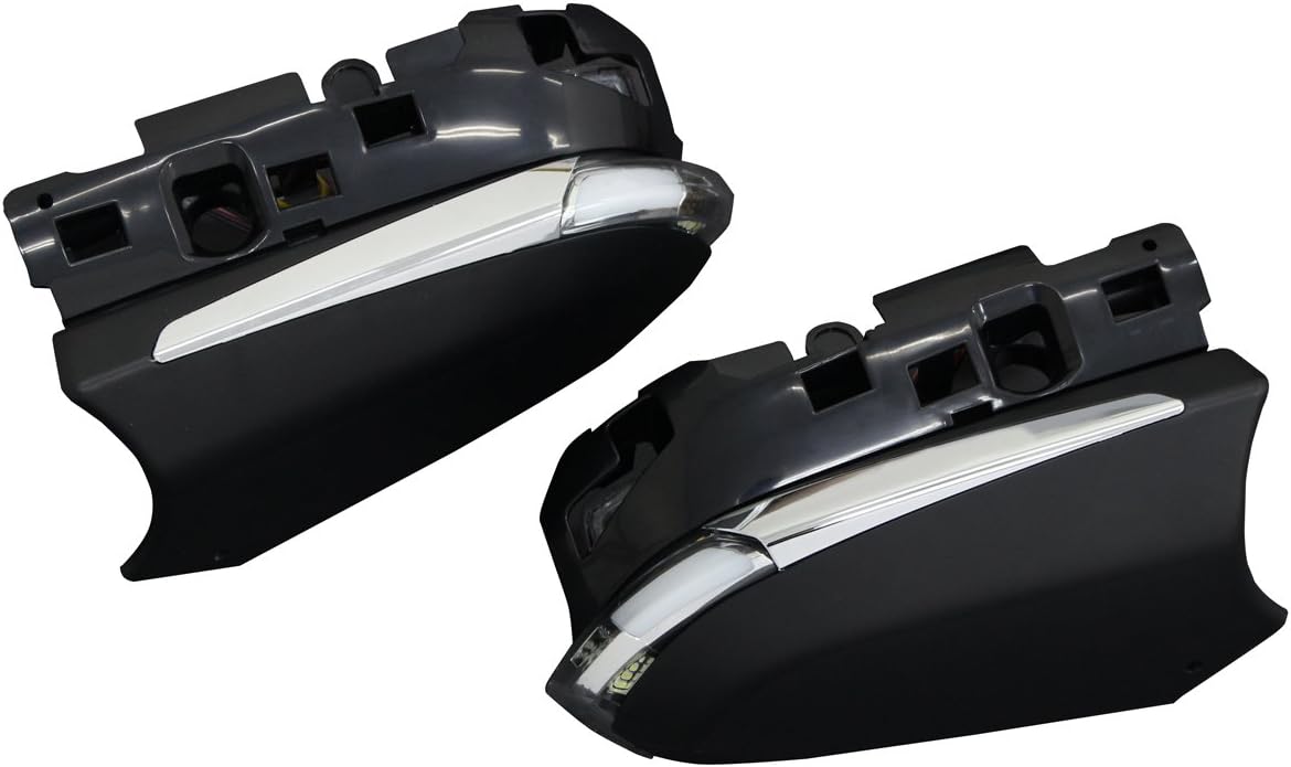 【V/A】 Side Mirror LED Sequential Turn Signal DRL Blue with bottom cover for Toyota Prius ZVW50