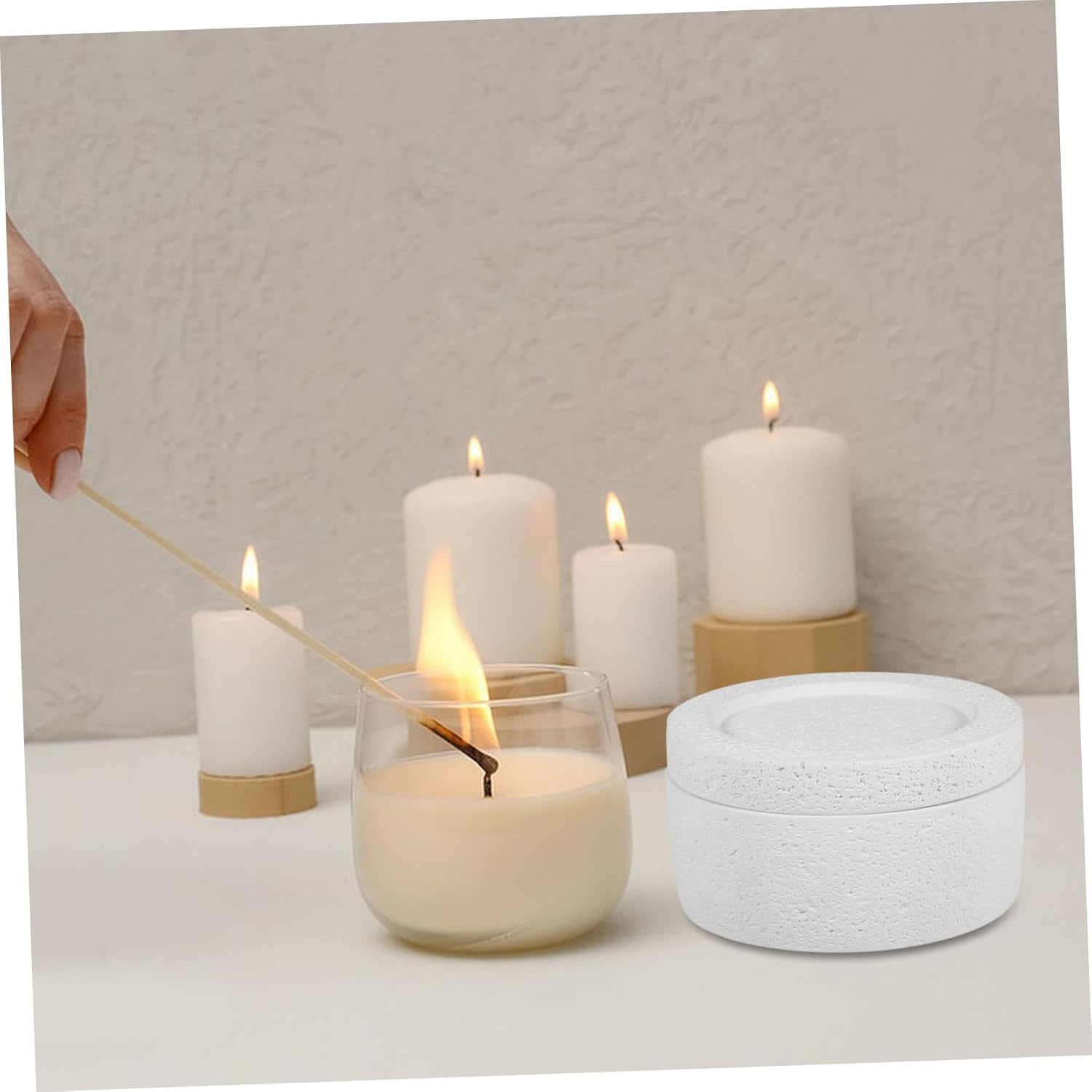 Flameless Scent Jar Aromatherapy Ornaments for Sauna Essential Oil Diffuser Decorative Car Air Freshener Accessory