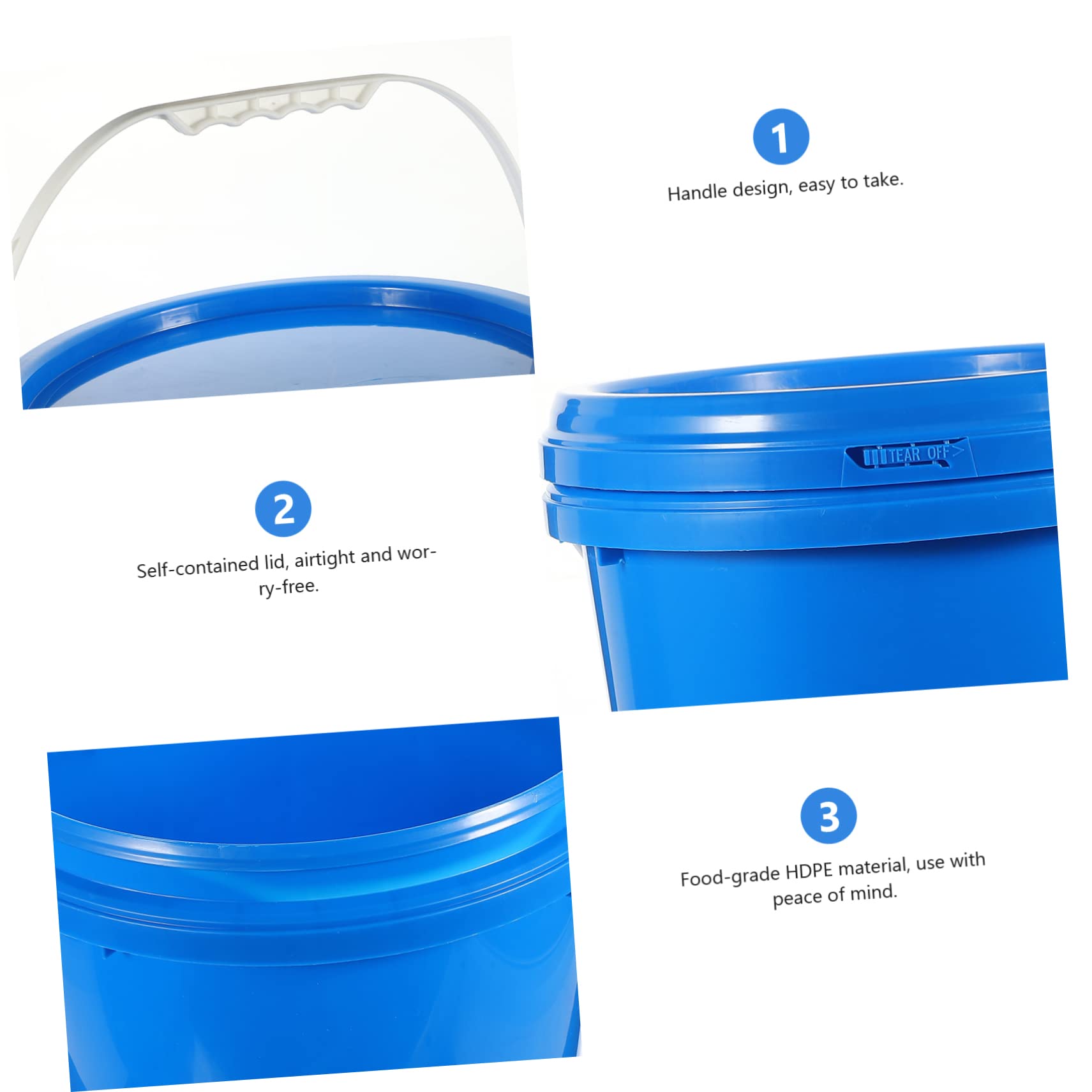 SHINEOFI Cubo De Pintura para Almacenamiento De Pinturas Cubo De Hdpe con Tapa para Uso Interiores y Exteriores