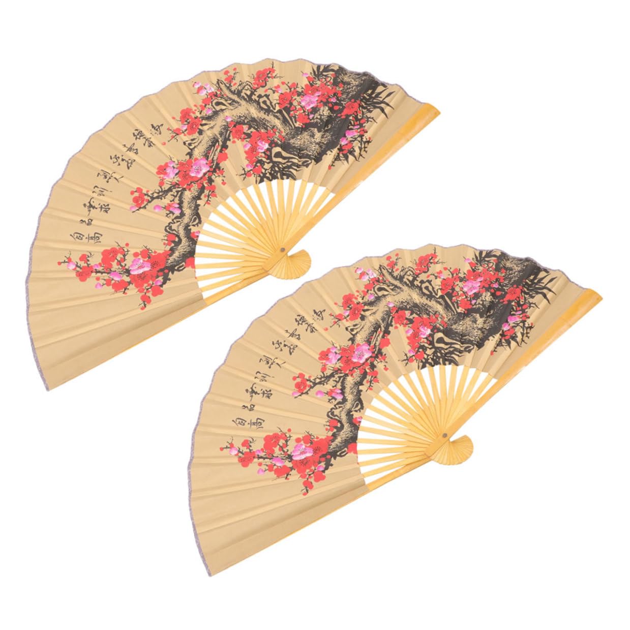 Éventails muraux géants tissu de riz rouge décoration orientale feng shui salon maison