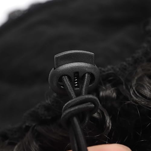 Miniatura 10 de Extensiones de pelo sintético con clips, fibra resistente al calor, para cabello (desde el soplo alto con flequillo, color 1BT0906#)