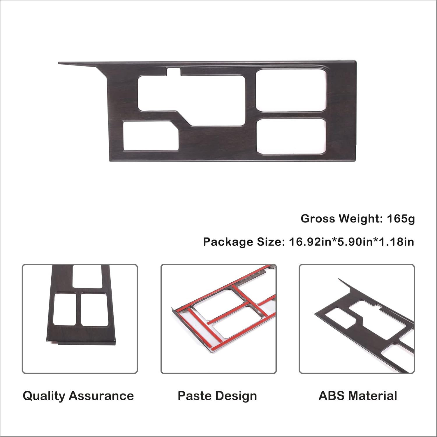Aunginsy Central Control Gear Shift Panel Trim Cover Compatible with Toyota Tundra/Sequoia 2022-2025 Car Gear Shifter Console Anti-Scratch Panel Frame Decorative Sticker Protection ABS Accessories