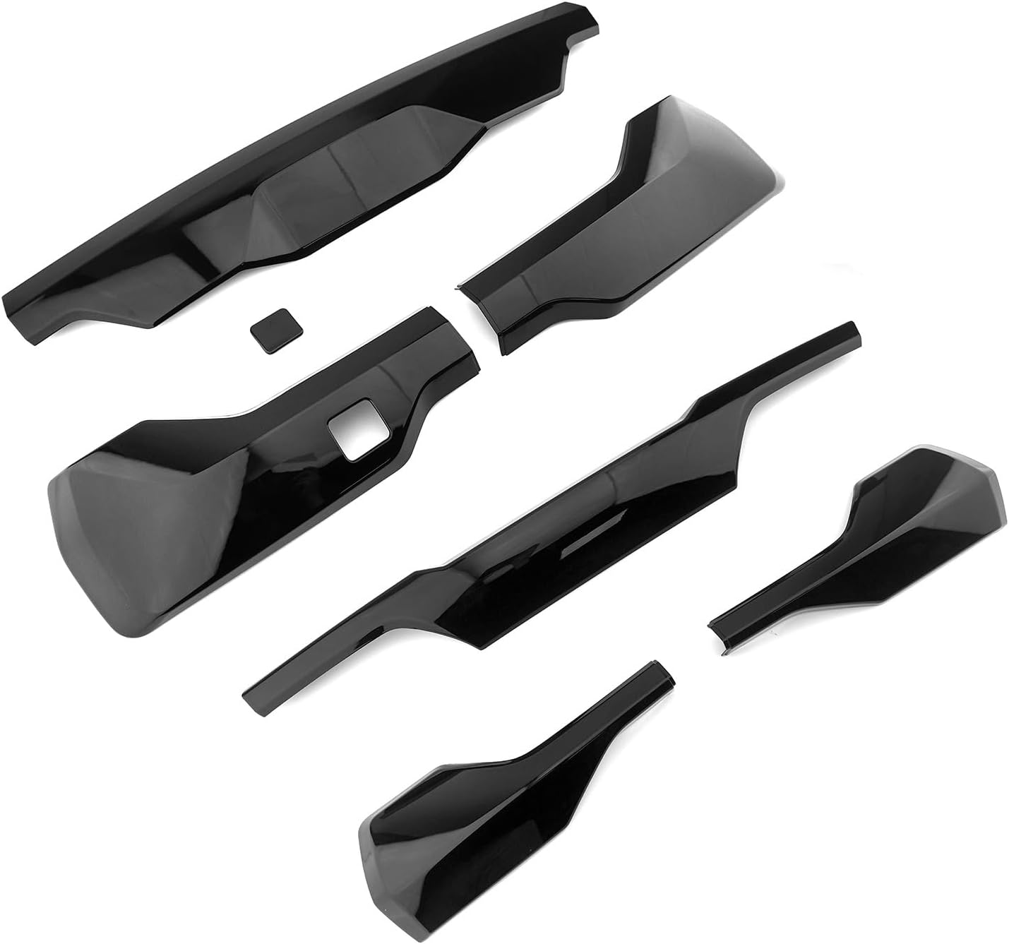 Car Front Bumper Upper Lower Grille,Car Rear Bumper Upper Lower Grille Cover Set Compatible with Kia Sorento 2024-2025 [PE] Accessories (Glossy Black Style)