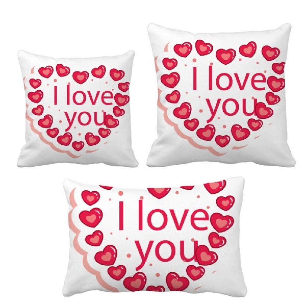 Housse de coussin Saint-Valentin cœur rose I Love You : le cadeau romantique idéal