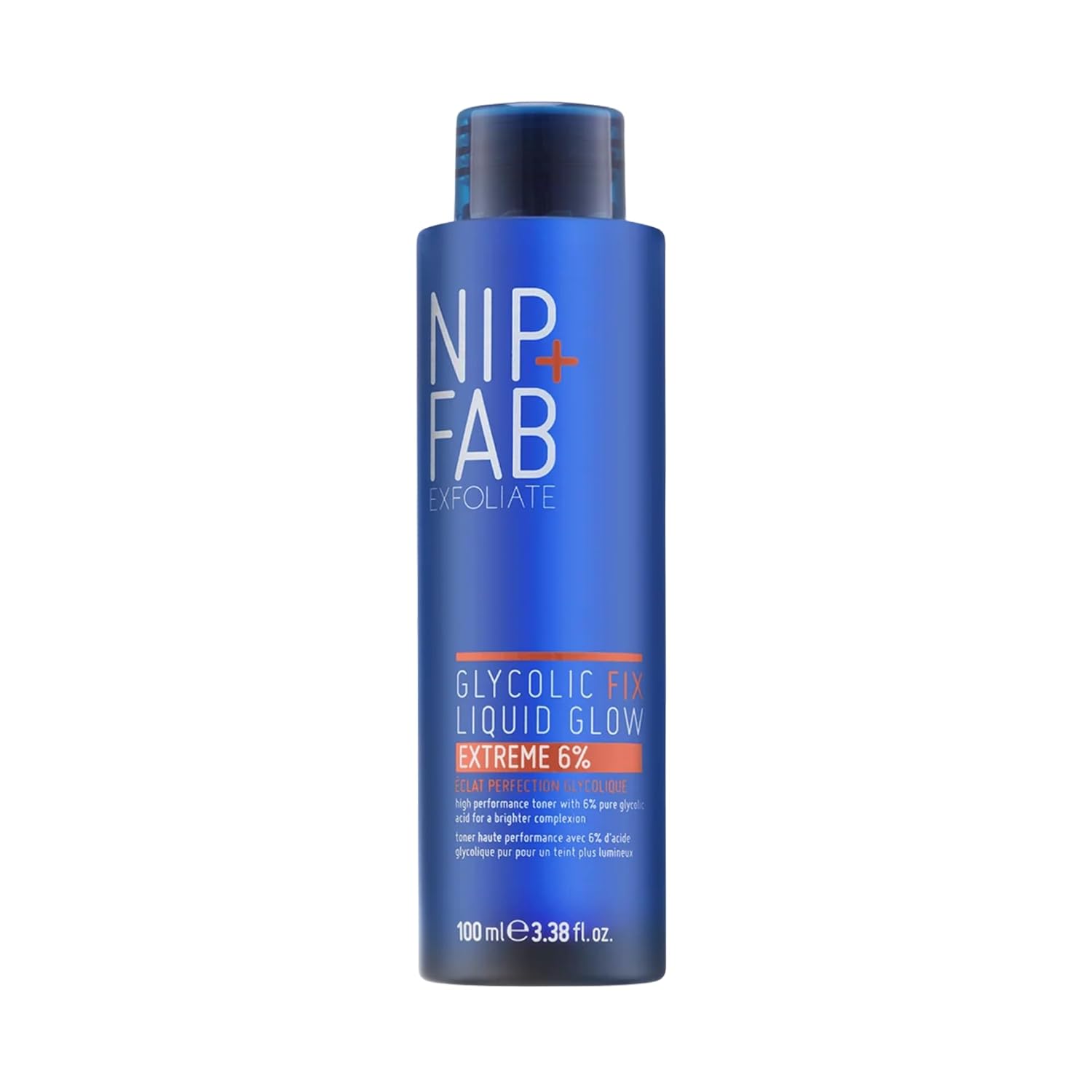 Nip + Fab Glycolic Fix Liquid Glow Extreme (6.4 fl oz) – 6% Glycolic Acid Liquid Exfoliant Toning Solution – Deep Pore Purifying AHA BHA Glow Tonic with Salicylic Acid