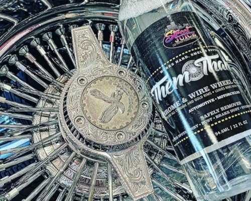 Them Thangz TT-1 Street Juice Products Chrome & Wire Wheel Cleaner Safe for Chrome, Gold, & Powdercoated Wheels Perfect for Cars, Trucks, & Motorcycles - 128 fl oz