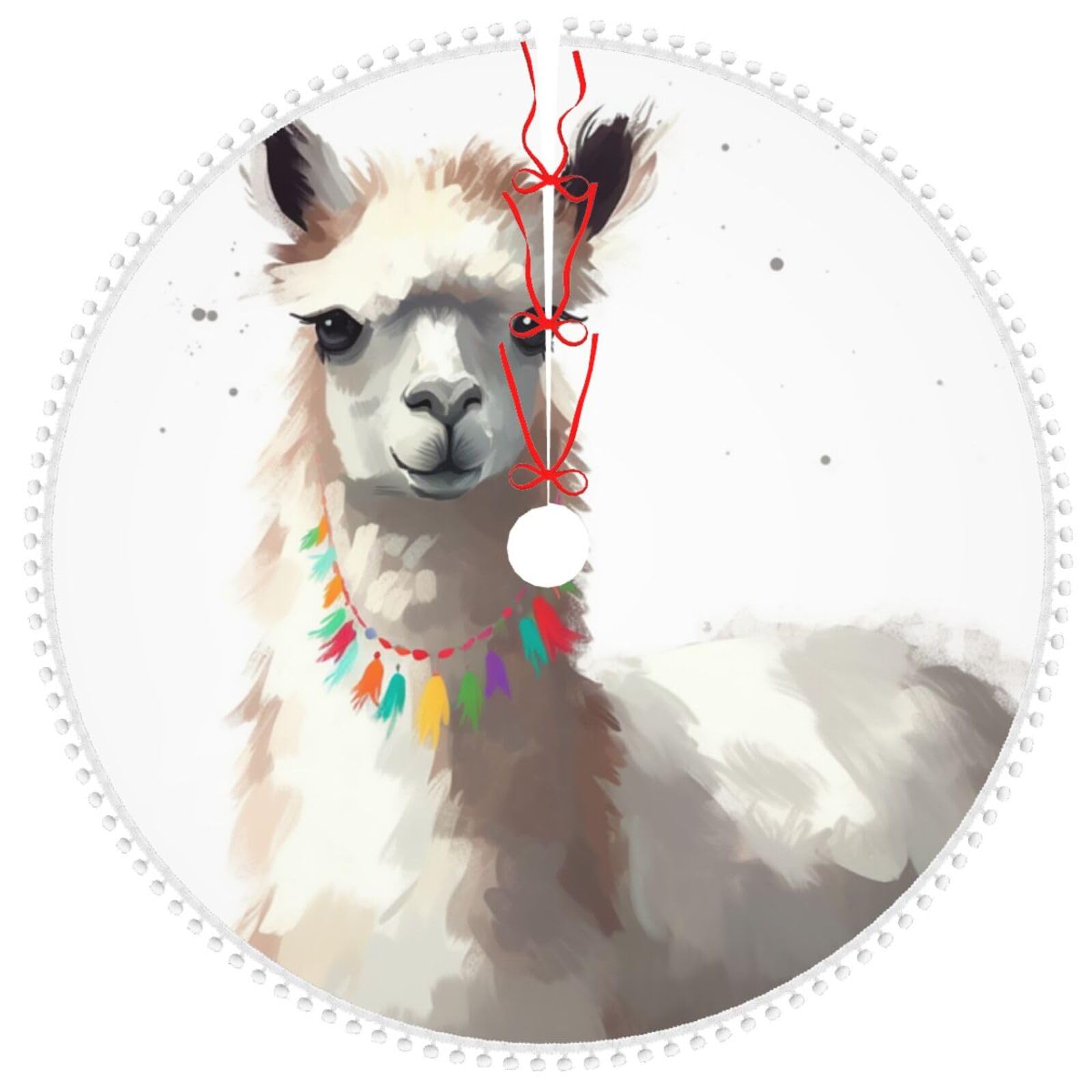 Jupe de sapin de Noël lama pour sublimer le salon lors du réveillon en famille