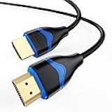 ApoJodly 4K HDMI Cable 8FT, HDMI to HDMI Cable 8 Foot High Speed HDMI 2.0 Cord 4K 60Hz, 2K 1440P, 1080P, HDR, HDCP 2.2, ARC, 3D Compatible for Laptop, Monitor, HDTV, PC, PS5/PS4/PS3, Blu-ray and More