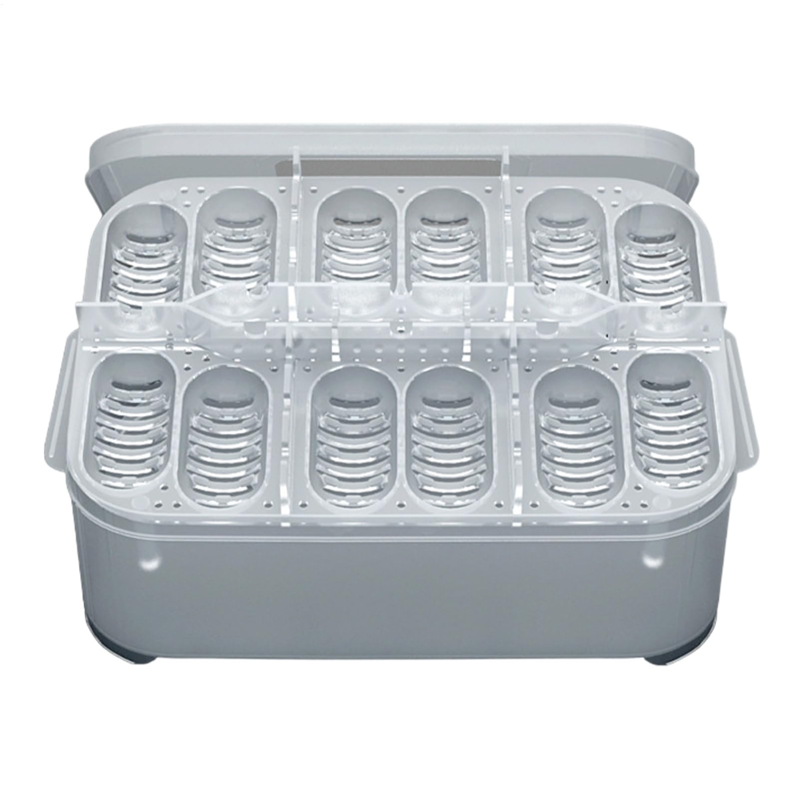 Egg Incubator - 12 Eggs Clear - Transparent Breeding Tray, Reptile Hatch Box | Portable Hatching Container for Lizard Gecko Snake Turtle, Small Egg Storage Chamber for Pet Care Use