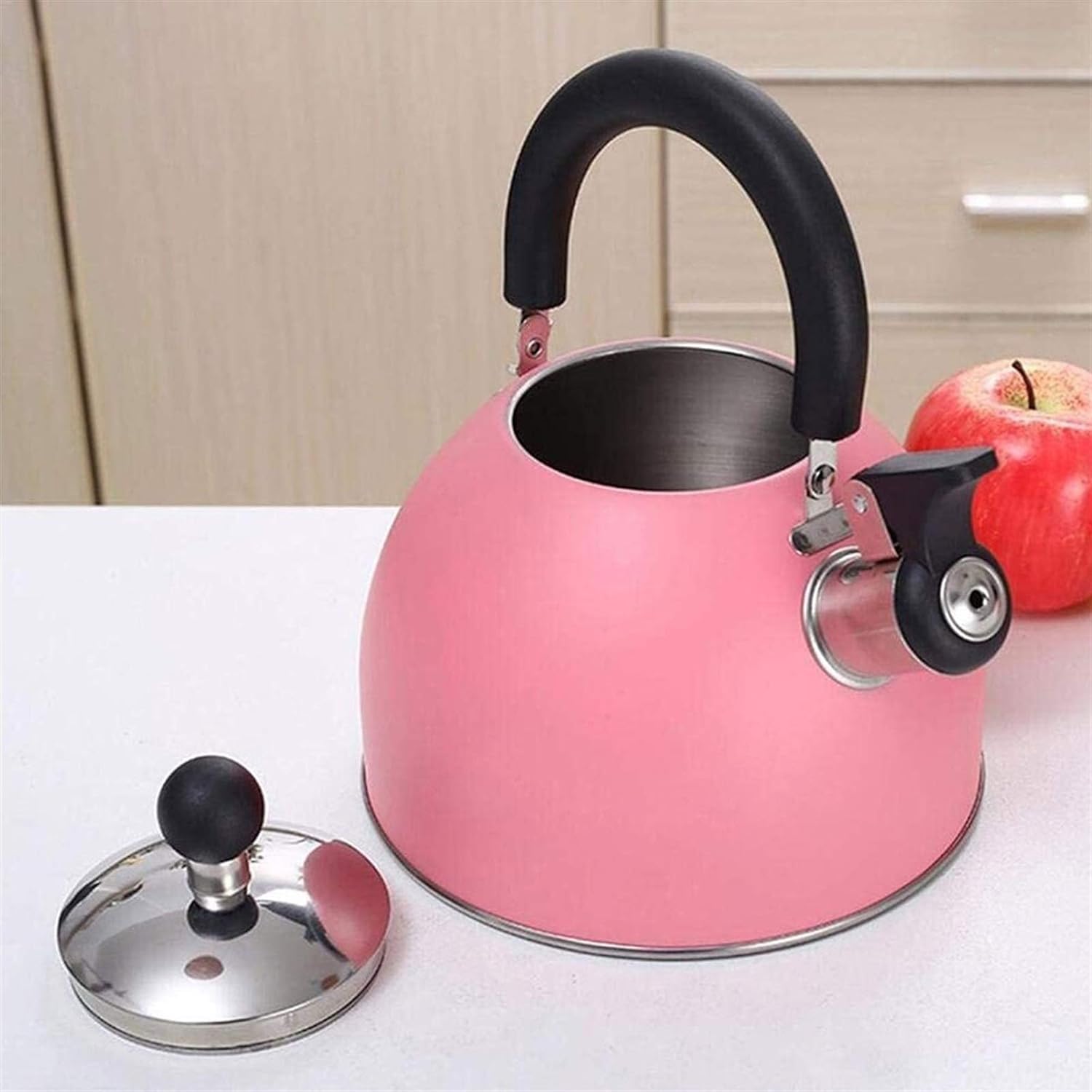 Bollitore per il tè Teiera ecologica per acqua bollente, bollitore a fischio Piano cottura in acciaio inossidabile da 2 litri Bollitore per tè con fischio Bollitore ecologico per acqua bollente Teier