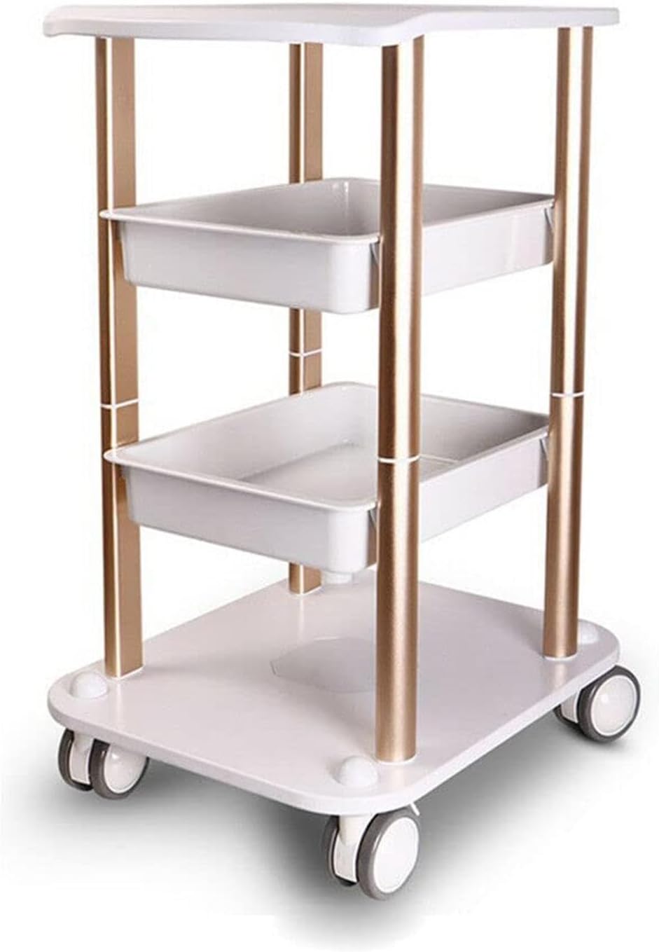 CKSEKD 4 Tier Beauty Salon Tattoo Shop Barbershop SPA Trolley Storage Cart Assembled Rolling Cart Wheel Stand Tool Storage Organizer Beauty Equipment Machine Cart Table for Beauty Machine Instrument
