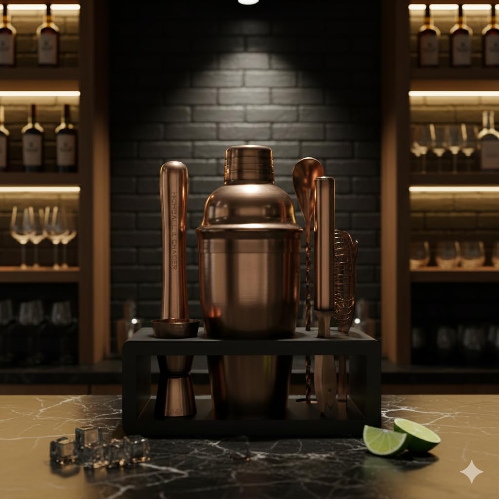 Highball & Chaser Cocktail Shaker Set: Bartender Kit for Home Bar Mixology Cocktail Bar Set Plus E-Book with 30 Recipes - Image 2