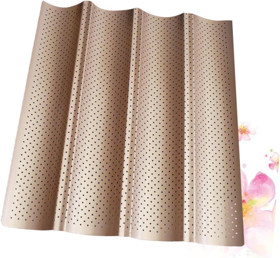 1PC Nonstick Baguette Baking Tray with Air Heat Resistant Pad for Homemade French Bread Easy to Clean and Reusable Baking for All Types of Bread