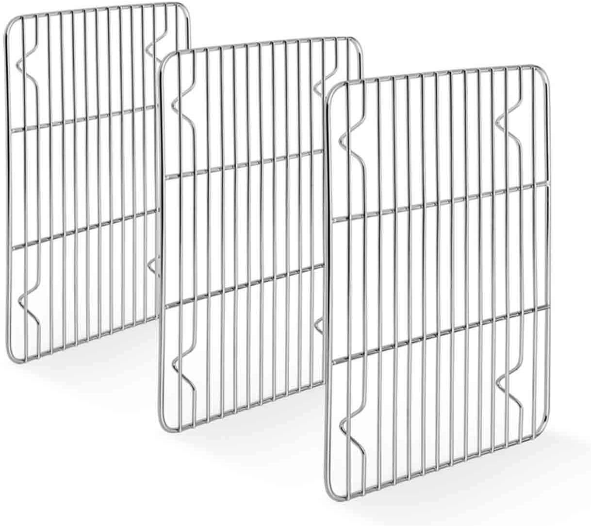 TeamFar Stainless Steel Cooling Rack Set – 2 Sizes, Dishwasher Safe, Perfect For Baking & Roasting