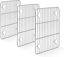 TeamFar Baking Rack, Stainless Steel Cooling Roasting Rack for Baking Sheet Oven Pan, Healthy & Non Toxic, Sturdy & Rust Free, Oven & Dishwasher Safe - Set of 3 (11.7”×9”)