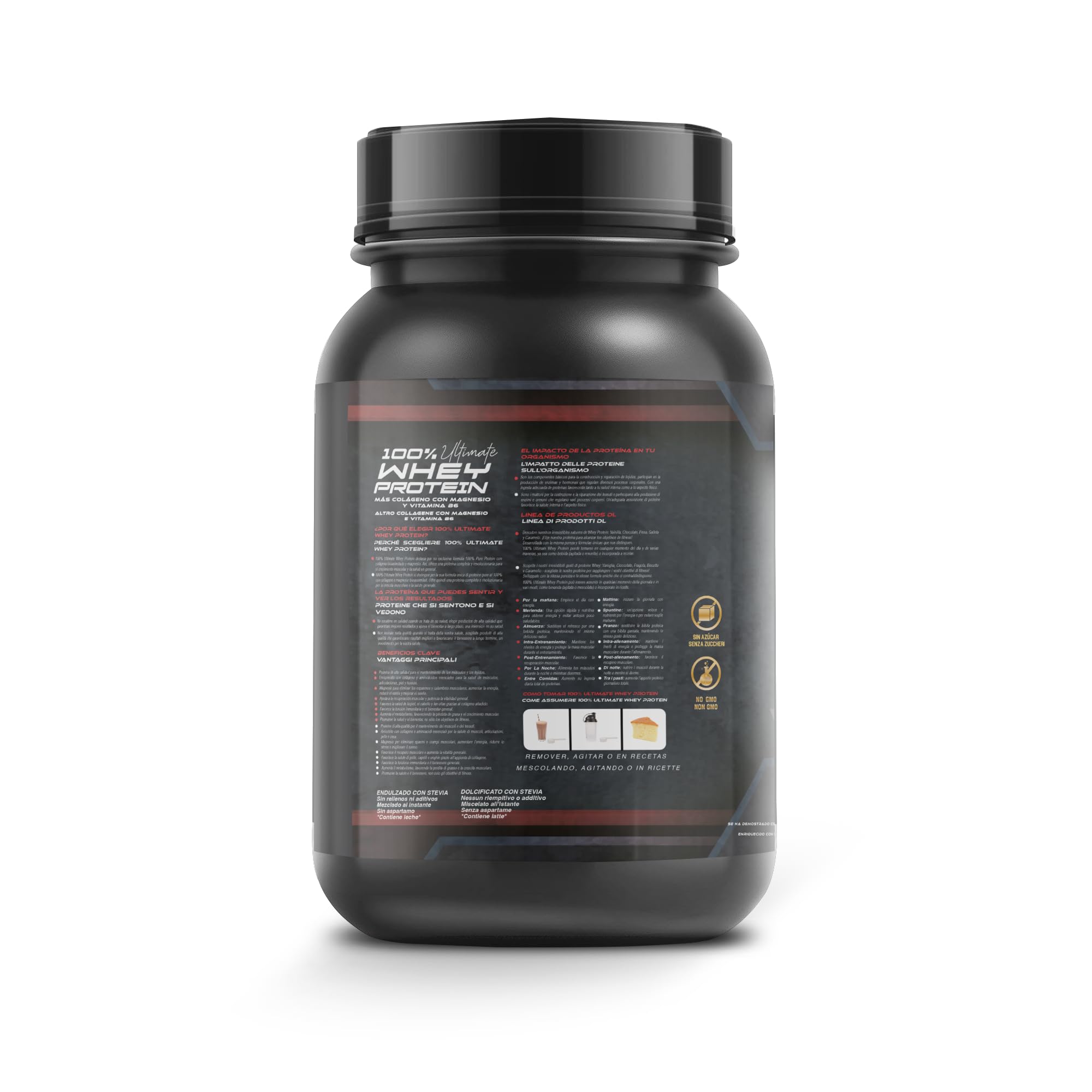 Whey Protein | Proteina in polvere con Collagene, Magnesio e Amminoacidi | Aumenta la massa muscolare | Supporta lo sviluppo e il recupero muscolare | Proteina facile da digerire | 1kg Caramello