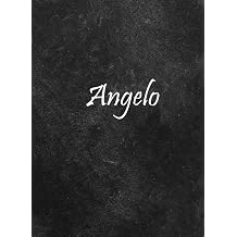 Angelo Personalized Name Notebook | Wide Ruled Paper Notebook Journal | For Teens Kids Students Girls| For Home School College | 8.5x11 inch 160pages