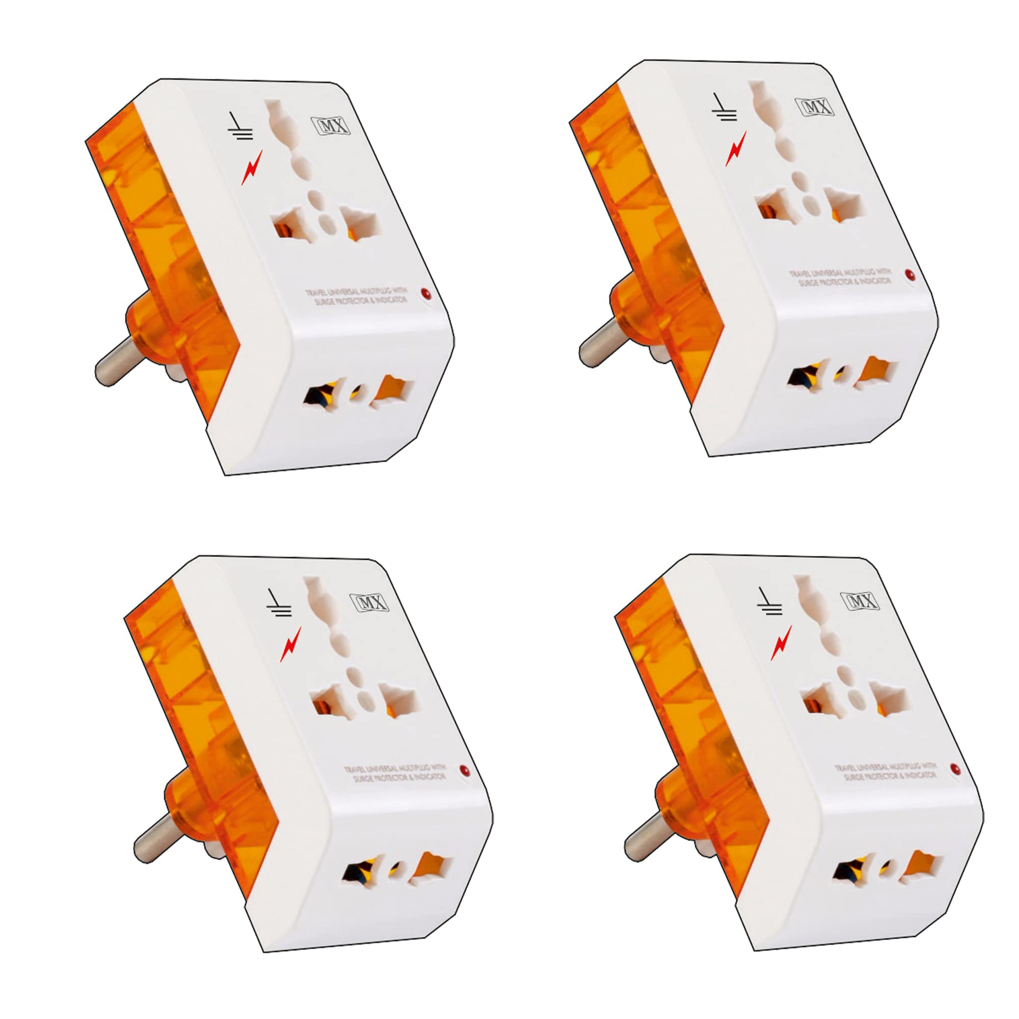 MX 2 PIN Traveller Universal Socket Plug (Type E/F),Worldwide Travel Adaptor, Multi Plug, Conversion Plug, Socket Connector 3 in 1 (MX-3216 E) Pack of 4 (B0BQDSH1PJ) Amazon Price History, Amazon Price Tracker