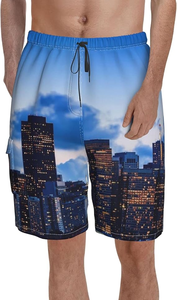 Amazon Co Jp アメリカ カリフォルニア州 サンフランシスコ夜景 水着 メンズ サーフパンツ 海パン ビーチパンツ メンズ ショートパンツ スイムパンツ ボーダー 短パン 水陸両用 通気 速乾 旅行 ファッション