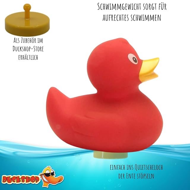 Foto 5 de 5 de Duckshop Patito de Goma Rabea Rojo 8 cm