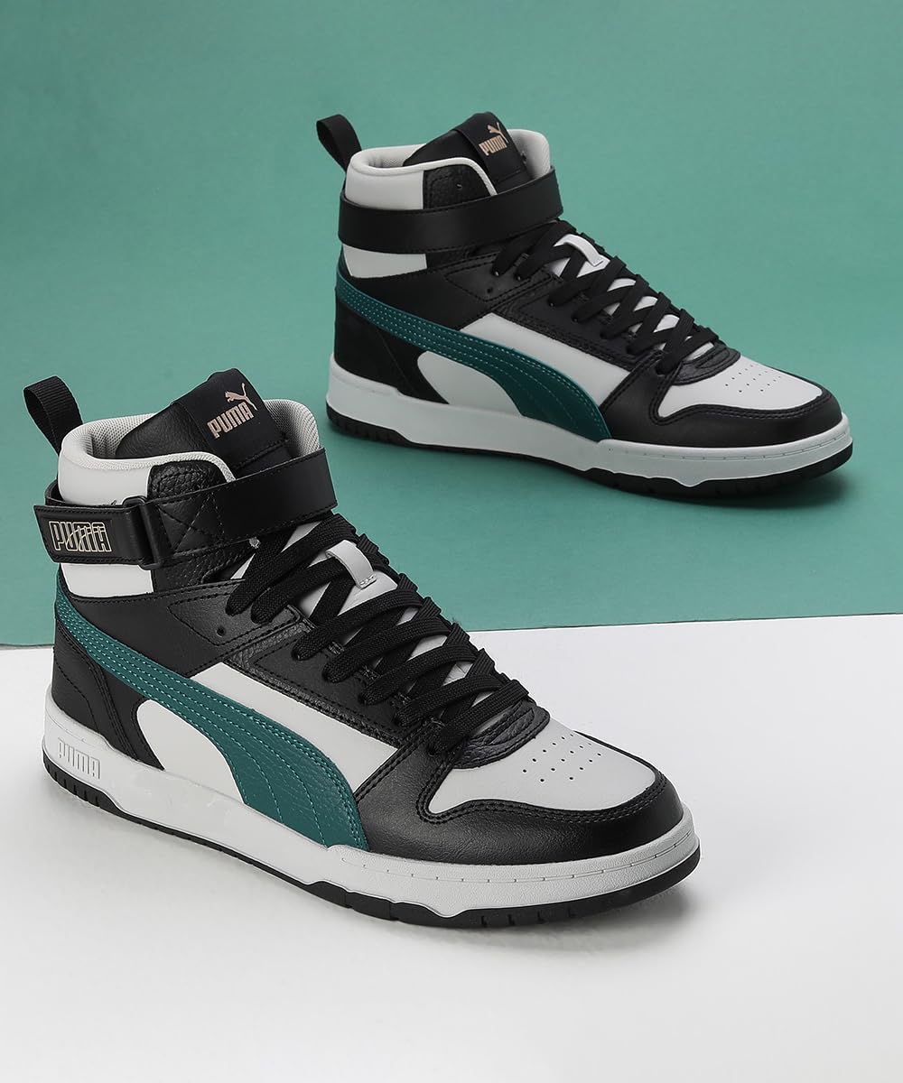 PUMA RBD Game Sneaker High Unisex 385839 10 Weiss-grün