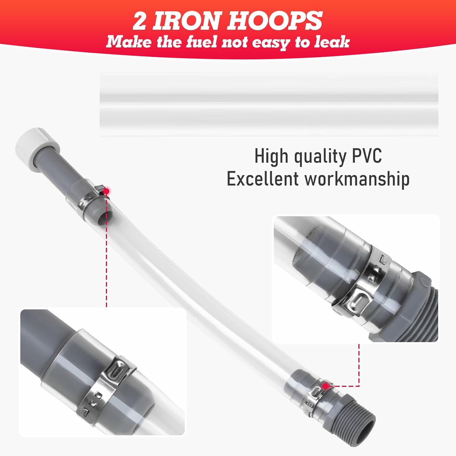 5 PCS Professional Racing Fuel Jug Hose - Durable Replacement Gas Can Hose for VP Gas can, Fits 5 Gallon Fuel Can, Perfect for Racing & Off-Road Use