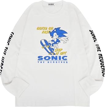 Amazon.co.jp: [ヨシダユウ] ソニック Tシャツ 長袖 セガ ゲーム