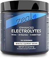Vista 18 de Zeal Electrolyte Powder - 90 porciones Polvo de electrolitos Keto Cero azúcar, BCAA, vitaminas B Potasio, zinc, magnesio Bebida