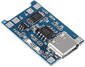 TP4056 Type-C USB 5V 1A 18650 Charger Module Li-ion Charging Board TC 4056A with Dual Protection Functions(Pack of 12)