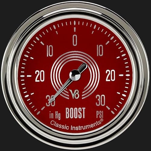 Classic Instruments V8RS341SLC V8 Red Stee 2 5/8