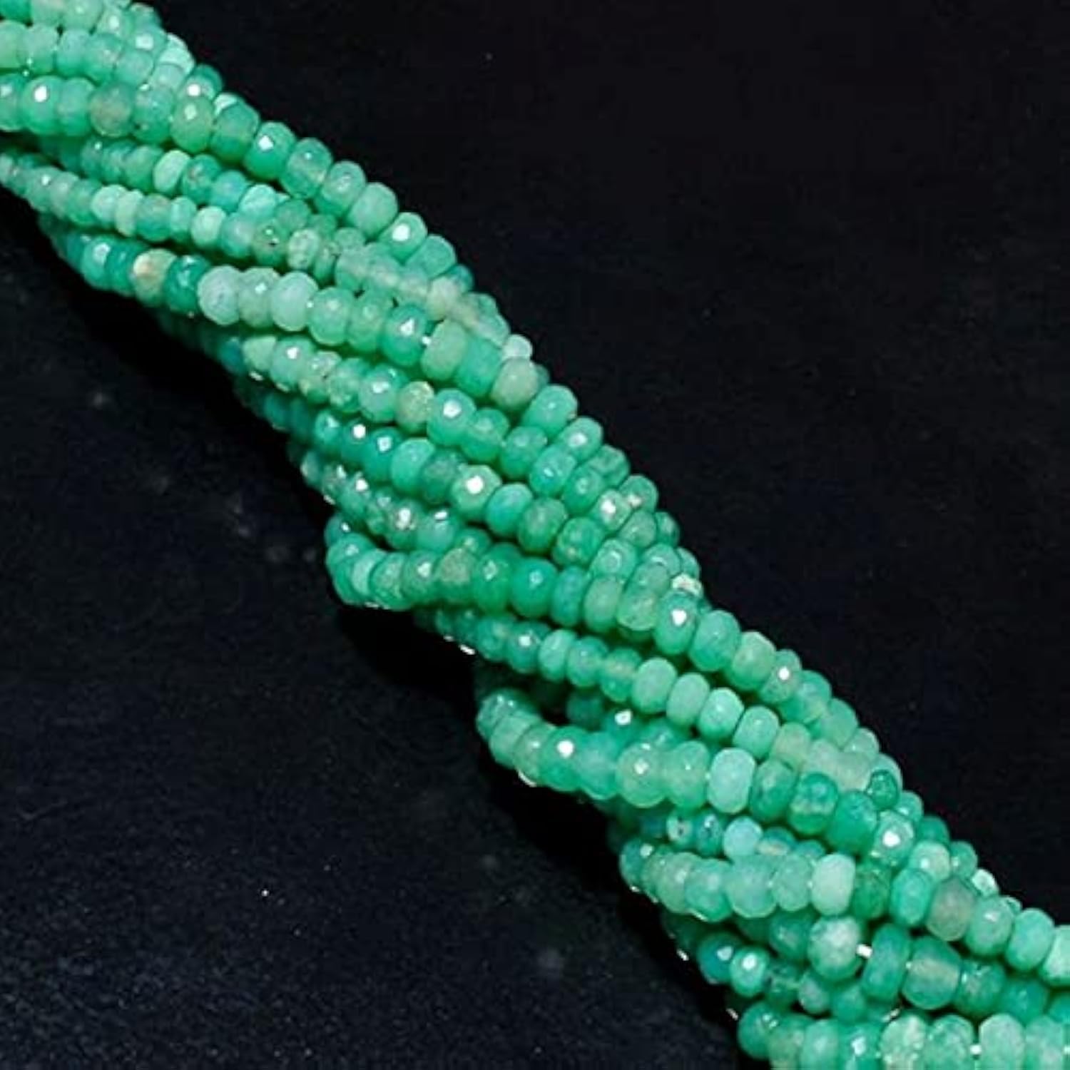 Chrysoprase naturelle perles facettées pour créer un bracelet d'été