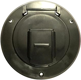 Valterra Black Electric Power Cord Small Round Cable Hatch 3" Cutout RV
