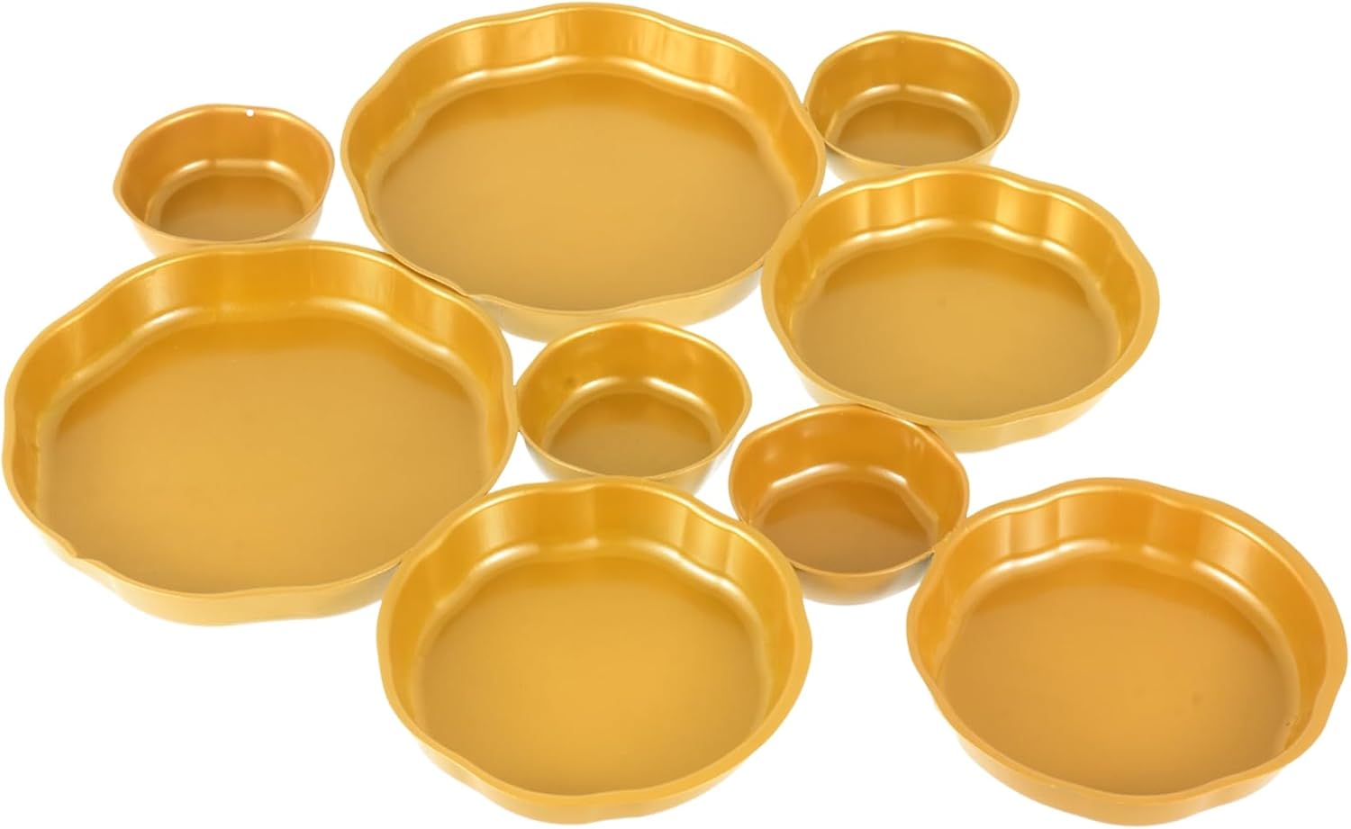 9 Cluster Charcuterie Bowls Gold Decorative Round Serving Bowls Irregular Elegant Snack Tray Compote Appetizer Platter for Entertaining Centerpiece Home Kitchen Decor Wedding Gift