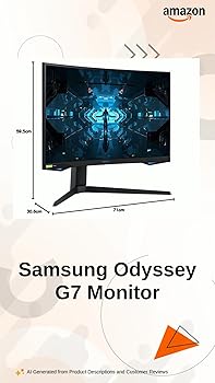 Samsung 32-inch(80cm) Odyssey G7 Gaming, 240 Hz, 1ms, 2K, Curved