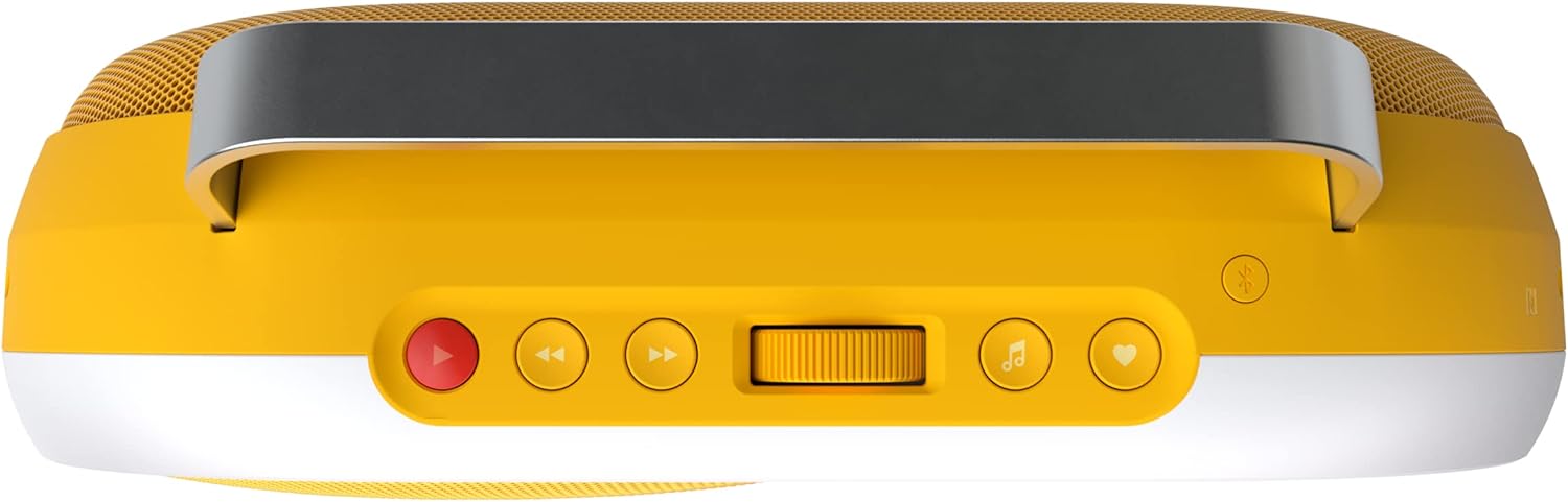 वर view of Polaroid P4 Music Player showing control buttons and volume dial